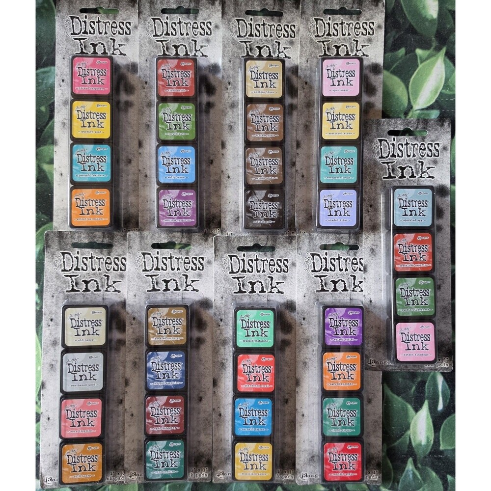 Tim Holtz Mini Distress Ink Kits Bundle - 9 Sets - 36 Colors Total Ranger